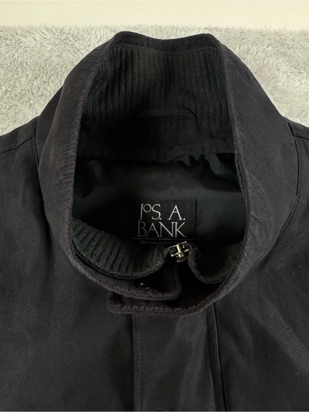 Jos. A. Bank Black Full Zip Snap Front Jacket Mens‎ XXL